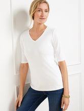 Pima Cotton V-Neck Tee