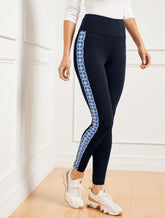 Performance Interlock Leggings - Moonlight Tiles
