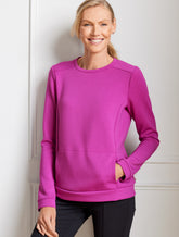 Pleated Back Modern Scuba Pullover