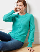 Cable Knit Crewneck Sweater