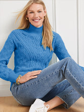 Cable Knit Mockneck Sweater
