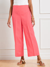 Classic Linen Wide Crop Pants