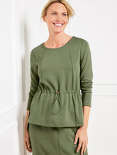 AirKnit Stretch Cinched Waist Pullover