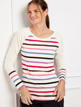 Supersoft Jersey Long Sleeve Tee - Domino Stripe