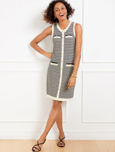 Textured Tweed Sweater Dress