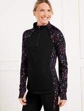 Performance Interlock Half-Zip Pullover - Dynamic Dots