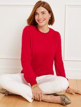 Scallop Trim Pullover Sweater