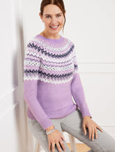 Embroidered Crewneck Sweater - Frost Fair Isle
