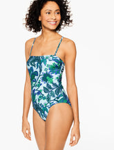Aqua Club Bandeau One-Piece Swimsuit - Bali Blooms