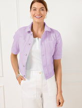 Short Sleeve Jean Jacket - Colors