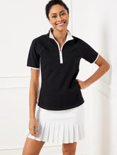 UPF 50+ Piqué Half-Zip Polo