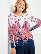 Charming Cardigan - Floral Paisley