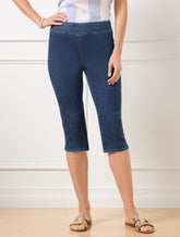 Capri Pull-On Travel Jeans - Antonia Wash