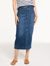 Denim Midi Skirt - Coronado Wash