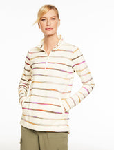Classic French Terry Pullover - Watercolor Stripe