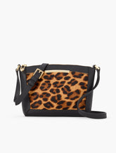 Calf Hair & Pebble Leather Crossbody Bag