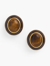 Delicate Tiger’s Eye Stud Earrings
