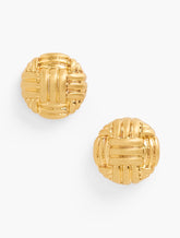 Basketweave Stud Earrings