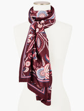 Echo Pleated Lively Floral Oblong Scarf