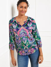 Satin Top - Elaborate Medallion