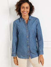 Denim Button Front Shirt