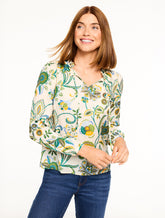 Tie Neck Top - Lively Floral