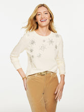 Embellished Crewneck Sweatshirt - Snowflake