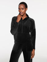 Sky Lounge Velour Half-Zip Pullover