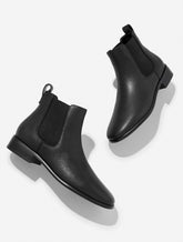 Brighton Pebble Leather Ankle Boots