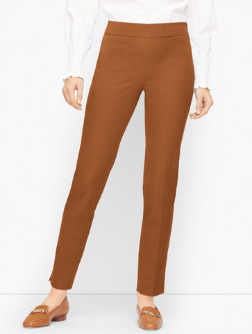 Talbots Chatham Cotton Bi-Stretch Slim Ankle Pants - Solid