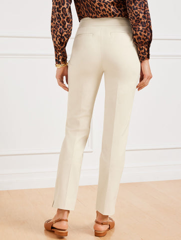 Talbots Chatham Cotton Bi-Stretch Slim Ankle Pants - Solid
