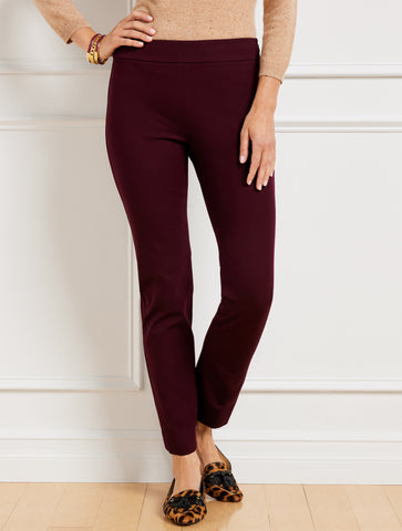 Talbots Chatham Cotton Bi-Stretch Slim Ankle Pants - Solid
