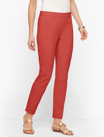 Talbots Chatham Cotton Bi-Stretch Slim Ankle Pants - Solid