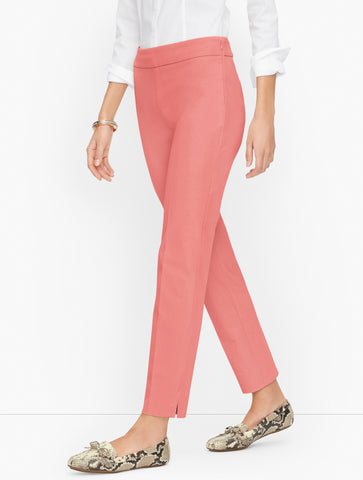 Talbots Chatham Cotton Bi-Stretch Slim Ankle Pants - Solid