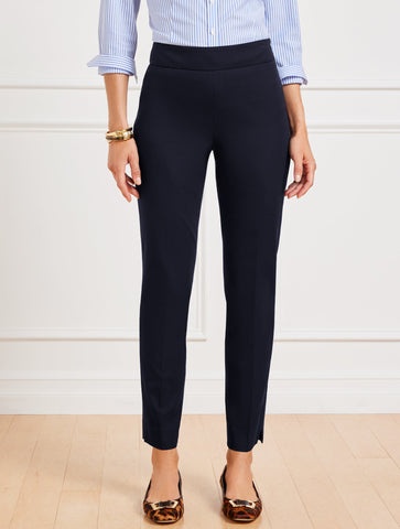 Talbots Chatham Cotton Bi-Stretch Slim Ankle Pants - Solid