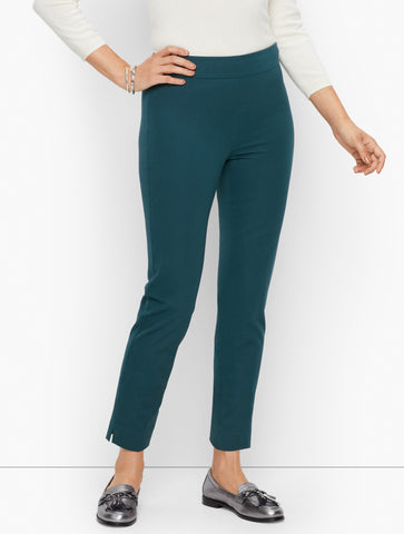 Talbots Chatham Cotton Bi-Stretch Slim Ankle Pants - Solid