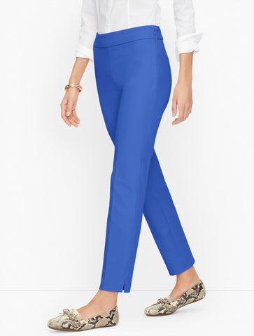 Talbots Chatham Cotton Bi-Stretch Slim Ankle Pants - Solid