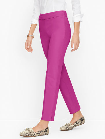 Talbots Chatham Cotton Bi-Stretch Slim Ankle Pants - Solid