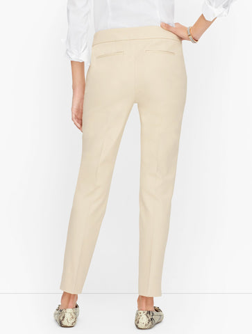 Plus Exclusive Talbots Chatham Cotton Bi-Stretch Slim Ankle Pants - Solid - Curvy Fit