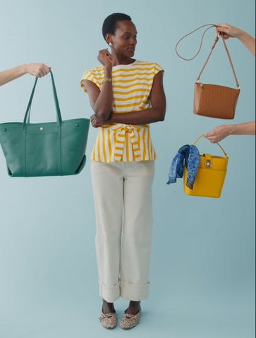 Tie Front Crewneck Tee - Camden Stripe