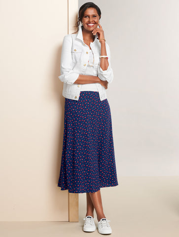 Scoop Neck Curved Hem Tee - Pima Solid