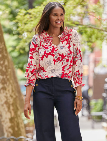Smocked Top - Paisley Floral