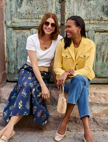 Ribbed Scoop Neck Tee