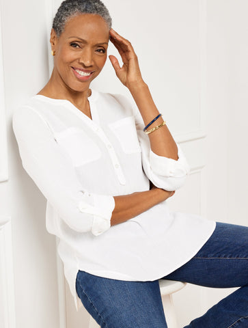 Gauze Band Collar Popover