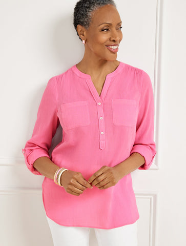 Gauze Band Collar Popover