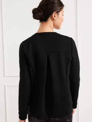 Pleated Back Modern Scuba Pullover