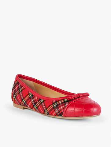 Blair Cap Toe Ballet Flats - Tartan Plaid
