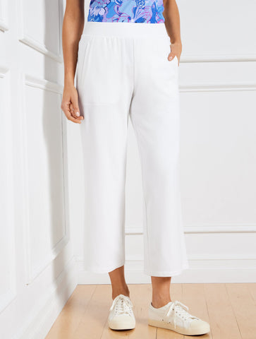 Modal French Terry Wide Crop Pants