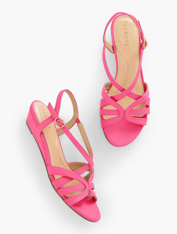 Capri Nappa Wedge Sandals