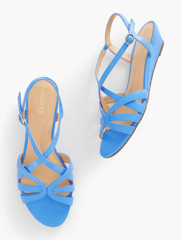Capri Nappa Wedge Sandals